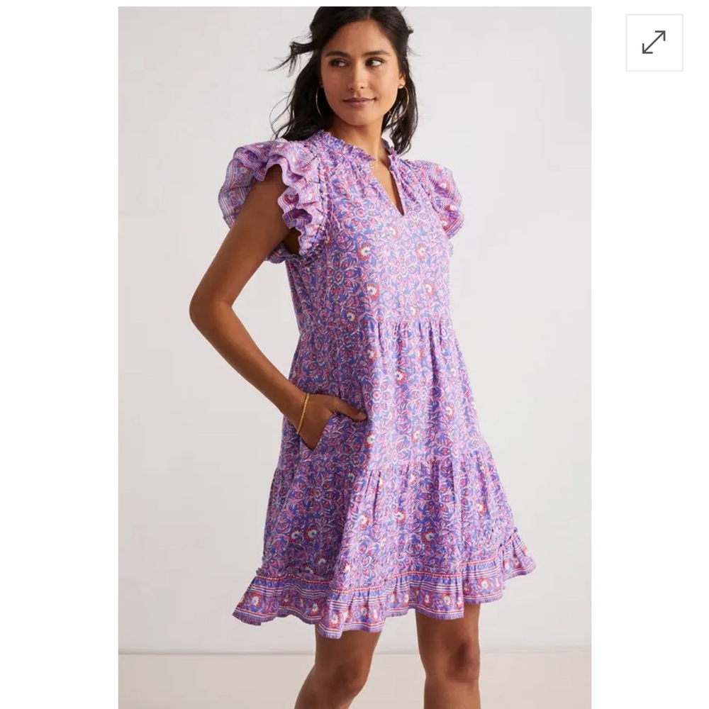 Vineyard Vines Tile Print Ruffle Dress